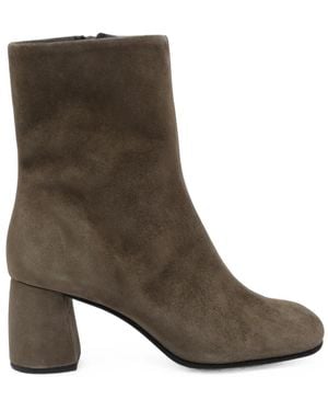 Poeve Thea Suede Ankle Boots - Brown