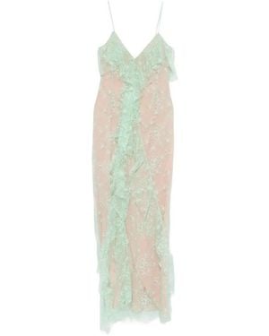 Blumarine Floral-Lace Maxi Dress - White