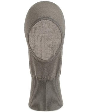 Rick Owens Ribbed-Knit Cashmere Balaclava - Gray