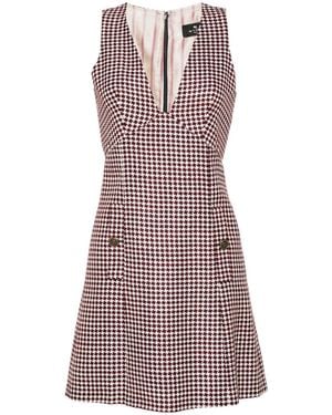 Etro Geometric-Patterned Mini Dress - Red