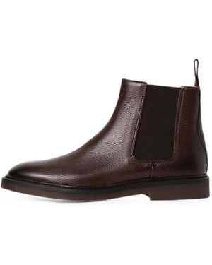 Hackett Chelsea-Boots Aus Gekörntem Leder - Braun