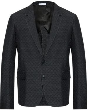 McQueen スカルプリント ジャケット - ブラック