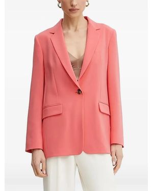 BOSS Single-Button Notched-Lapel Blazer - Pink