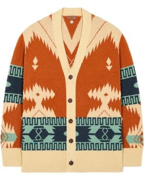Alanui Patterned Button Cardigan - Orange