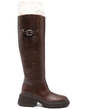 Jimmy Choo 70Mm Tamskin Buckle-Detail Boots - Brown