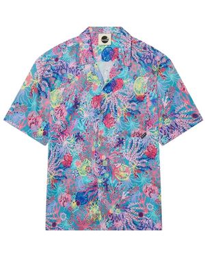 Boardies Coral Floral Shirt - Blue