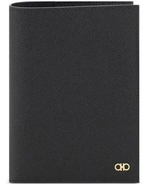 Ferragamo Gancini Passport Holder - Black