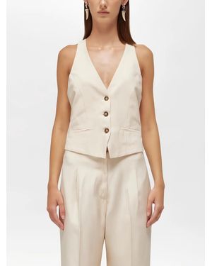 Blugirl Blumarine Lace-Trimmed Waistcoat - Natural