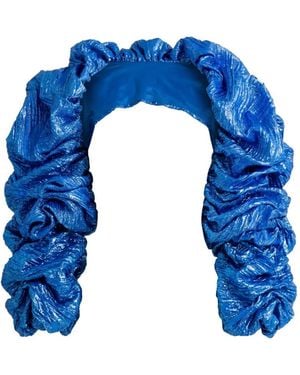 Gemy Maalouf Draped Ruffled Cropped Jacket - Blue