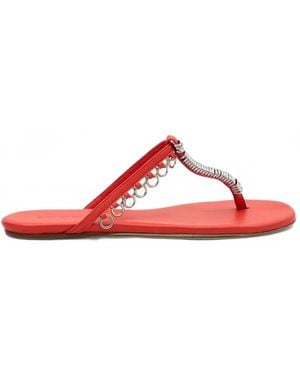 Christopher Esber Pierced Flat Sandals - Red