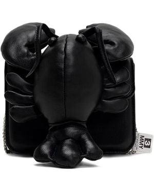 Maison Mihara Yasuhiro Dolls Lobster Leather Shoulder Bag - Black