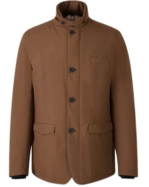 Herno Buttoned High-Neck Jacket - Brown