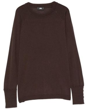 Alpha Studio Jersey Con Puños Y Botones - Marrón