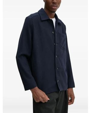 A.P.C. Button-Fastening Patch-Pocket Jacket - Blue