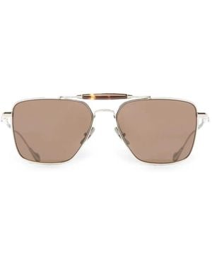 Cutler and Gross Getönte Pilotenbrille - Natur