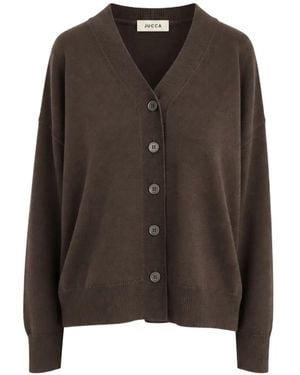 Jucca Cardigan Boutonné À Col V - Brown