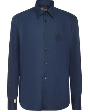 Billionaire Chemise À Patch Logo - Bleu
