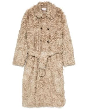 Ernest W. Baker Double-breasted Belted Coat - Natural
