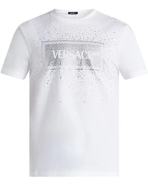 Versace Crystal '90s ヴィンテージロゴ Tシャツ - ホワイト