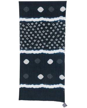Raga Tie-Dye Geometric-Print Scarf - Blue