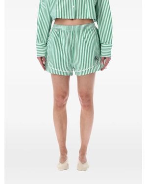 Calvin Klein Striped Pyjama Shorts - Green
