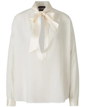 Tom Ford Klassische Bluse - Weiß