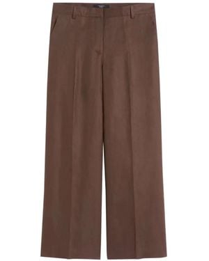 Weekend by Maxmara Button Trousers - Brown