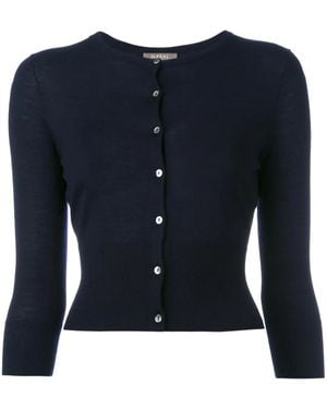 N.Peal Cashmere Button Up Cardigan - Blue