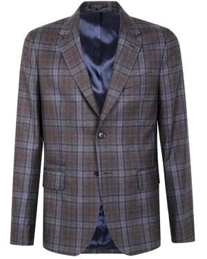Paul Smith チェック ジャケット - ブルー