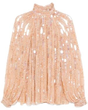 Amen Sequinned Blouse - Pink