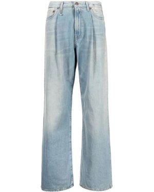 R13 Wide-Leg Light Denim Pants - Blue