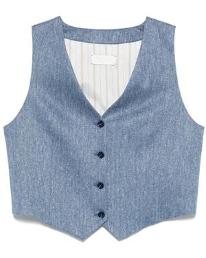 Circolo 1901 Denim Waistcoat - Blue