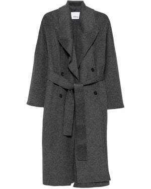 Erika Cavallini Semi Couture Manteau À Taille Ceinturée - Black