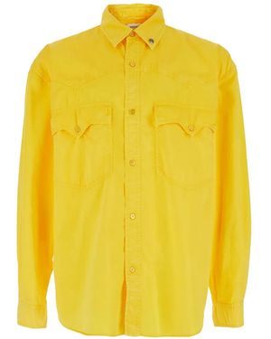 Versace Camicia Stile Western Medusa - Giallo