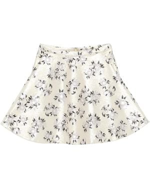 McQueen Floral Skirt - White