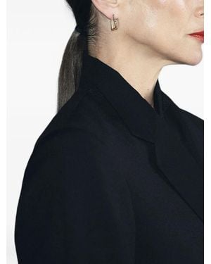 Azlee Forma Diamond Hoop Earrings - Blue
