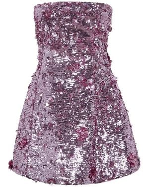 Jonathan Simkhai "Arta" Bustier Mini Dress - Purple