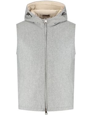 Luigi Borrelli Napoli フーデッド トップ - グレー