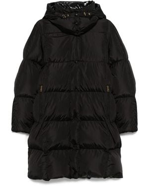 Moncler Gesteppter Kapuzenmantel - Schwarz