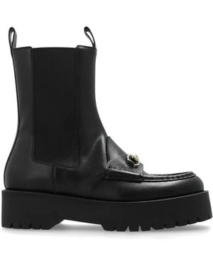 Gucci Botas Horsebit Con Tacón De 45 Mm - Negro