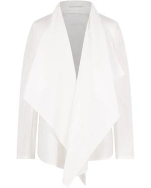 Yohji Yamamoto Shawl-Lapel Poplin Jacket - White