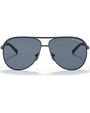 ARMANI EXCHANGE パイロットフレーム サングラス - ブルー