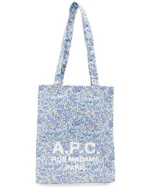 A.P.C. Lou Rue Madame 2.0 Tote Bag - Blue
