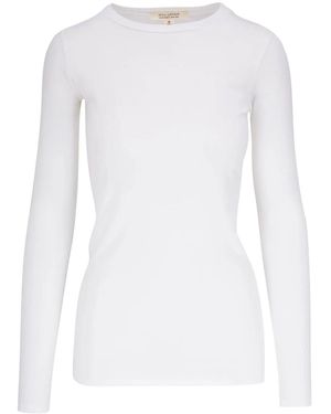 Nili Lotan Long-Sleeve Supima Cotton T-Shirt - White
