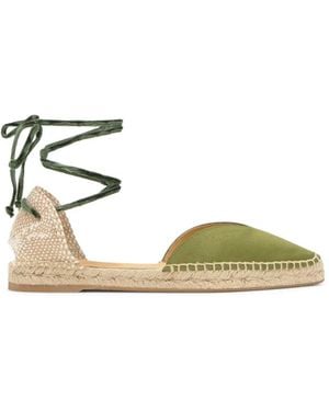 Castañer Brava Lace-Up Espadrilles - Green