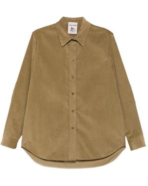 Semicouture Chemise Pollyana En Velours Côtelé - Natural