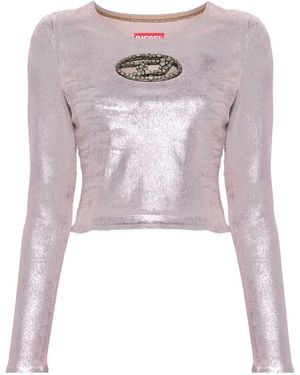 DIESEL De-Top1-Fsd Crystal-Embellished Top - Pink