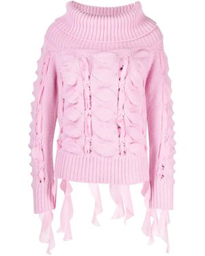 Blumarine Jersey con cuello vuelto - Rosa