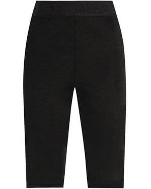 Dolce & Gabbana Logo-Waist Biker Shorts - Black
