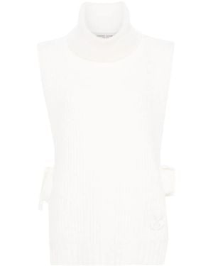 Golden Goose Chaleco con logo bordado - Blanco